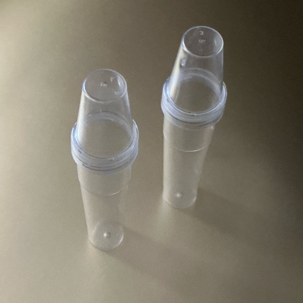 2 set of Clear Plastic Office Storage or Test Tubes